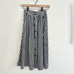 H&M Striped Button Down Skirt - Size 4